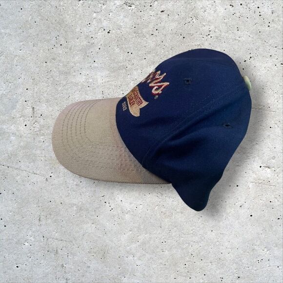 2002 Coors High Country Barley Snapback Hat Navy Gold Low Profile Hat - Picture 5 of 6